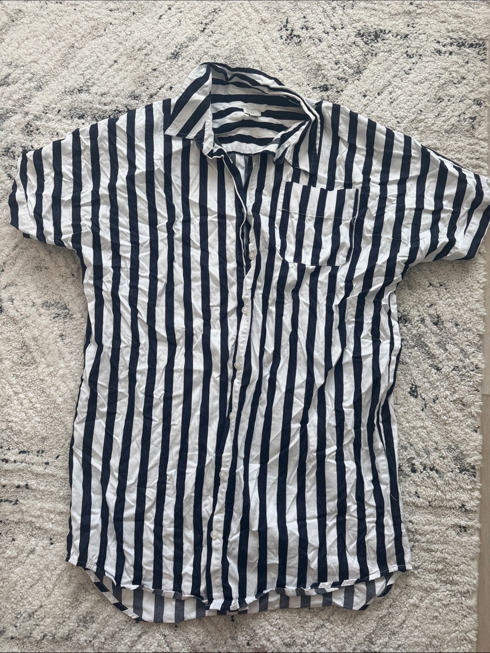 Striped Short Sleeve Dress